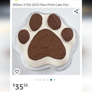Wilton Paw Print Cake Pan New!